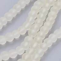 Baking Painted Transparent Glass Beads Strands