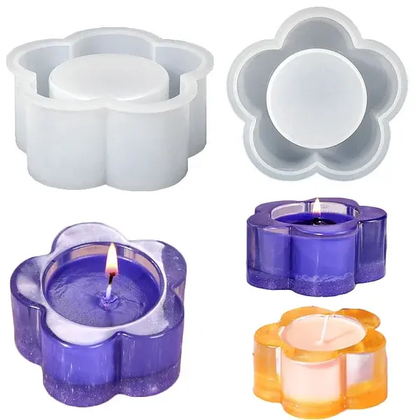 Flower DIY Tealight Candle Holder Molds