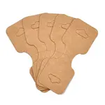 Blank Kraft Paper Fold Over Jewelry Display Cards with Hanging Hole