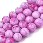 Opaque Baking Painted Crackle Glass Beads Strands