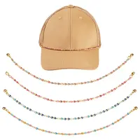 4Pcs 4 Colors Brass Enamel Curb Chain Bracelet Making