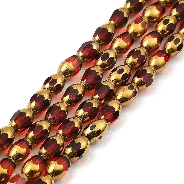 Faceted Electroplate Glass Beads Strands