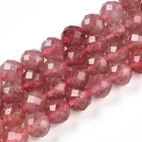 Natural Strawberry Quartz Beads Strands