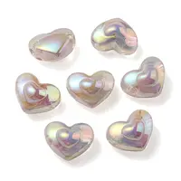 UV Plating Rainbow Iridescent Transparent Acrylic Beads