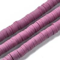 Flat Round Handmade Polymer Clay Beads