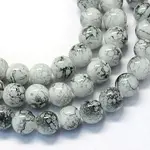 Baking Paint Glass Round Bead Strands