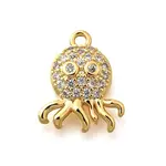Brass Micro Pave Cubic Zirconia Charms