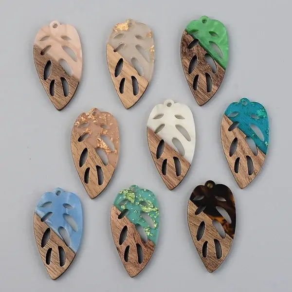Resin & Walnut Wood Pendants