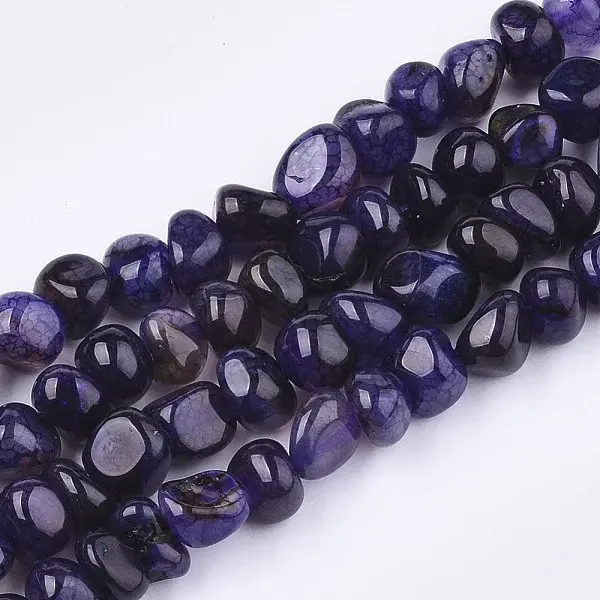 Natural Dragon Veins Agate Beads Strands