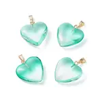 Two Tone Spray Painted Glass Pendants