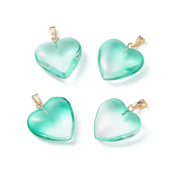 Two Tone Spray Painted Glass Pendants