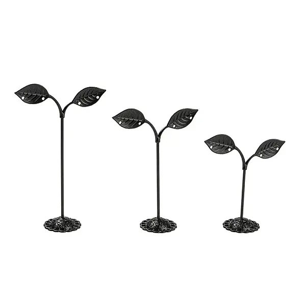 3 Sizes Bean Sprout Leaves Iron Earring Displays