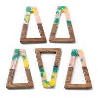 Resin and Walnut Pendants