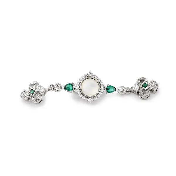 Brass Micro Pave Clear Cubic Zirconia Box Clasps