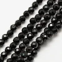Natural Black Spinel Bead Strands