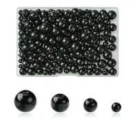 230Pcs 4 Styles Glass Round Bead Strands