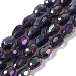 Transparent Electroplate Glass Beads Strands
