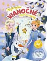 Najkrajšie vianočné maľovanky so samolepkami: Ľadové kráľovstvo - kniha z kategorie Omalovánky