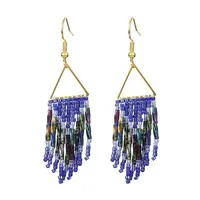 Glass Seed Beaded Chandelier Earrings