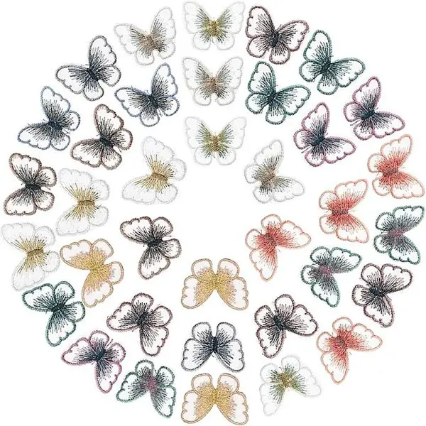 72Pcs 12 Colors Lace Embroidery Costume Accessories