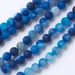 Natural Grade A Striped Agate/Banded Agate Beads Strands