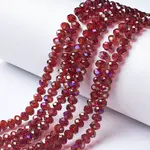 Electroplate Transparent Glass Beads Strands