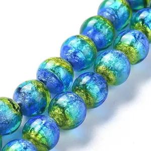 Handmade Silver Foil Lampwork Beads