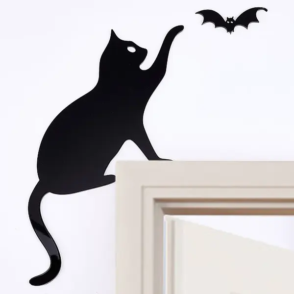 Cat & Bat Acrylic Door Topper