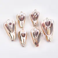 Electroplate Spiral Shell Pendants