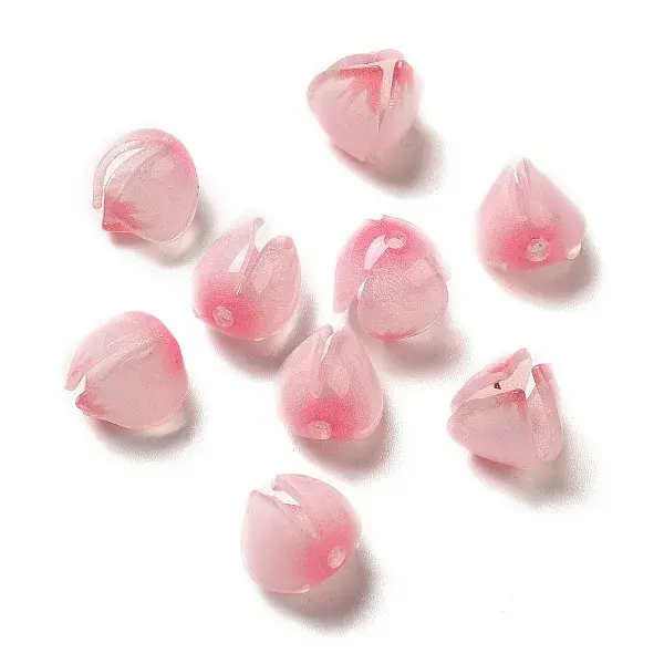 Simulation Lotus Shape Acrylic Beads