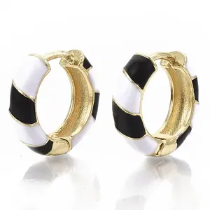 Brass Huggie Hoop Earrings