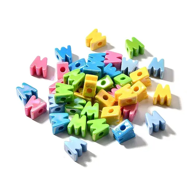 UV Plating Opaque Acrylic European Beads