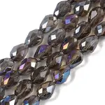 Transparent Electroplate Glass Beads Strands