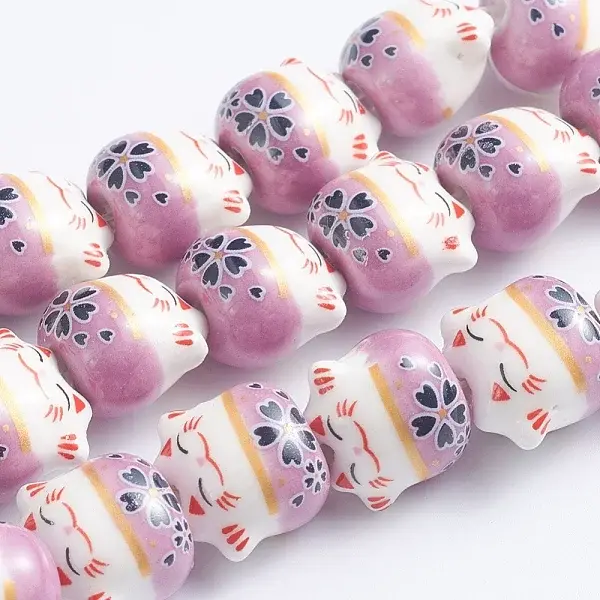 Handmade Printed Porcelain Beads