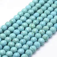 Faceted Synthetical Turquoise Beads Strands