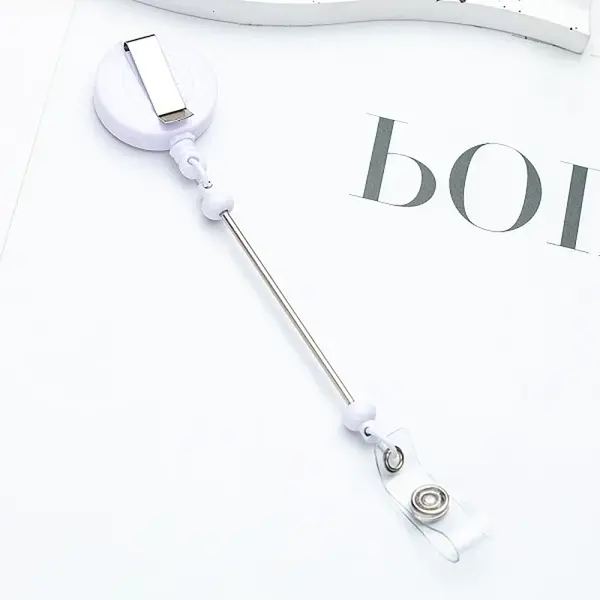 Iron & Plastic Beadable Badge Reels