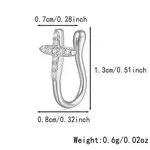 S925 Silver Heart Crown Cross Moon Nose Clip Fashion Jewelry