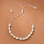 Natural Sea Shell Beaded Braided Necklaces