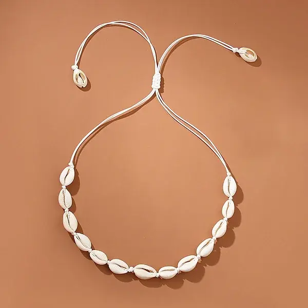 Natural Sea Shell Beaded Braided Necklaces