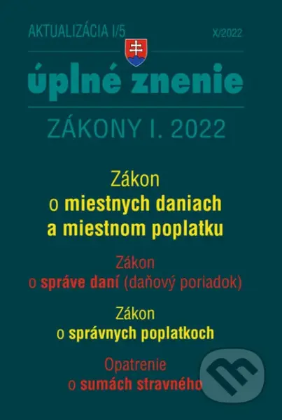 Aktualizácia I/5 / 2022 - daňové a účtovné zákony - kniha z kategorie Právo