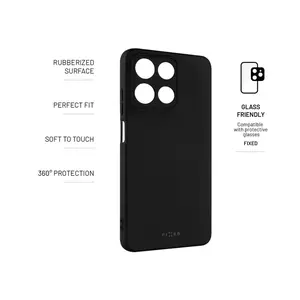 Zadní pogumovaný kryt FIXED Story pro Motorola Moto G15/Power, černá