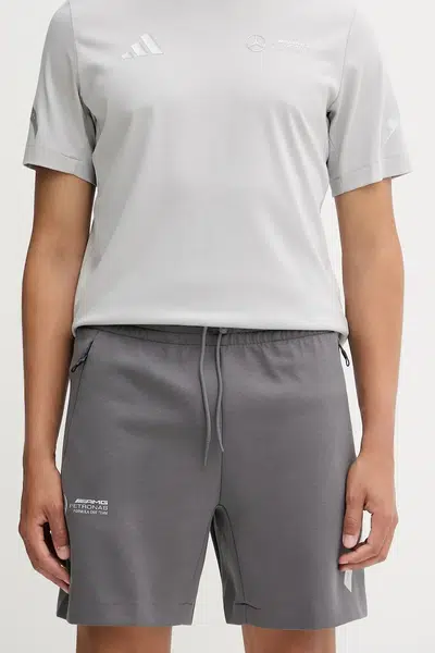 Kraťasy adidas x Mercedes pánské, šedá barva, JW3479
