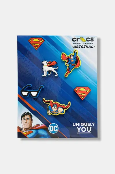 Připínačky na dětské boty Crocs Superman 5 Pck 5-pack