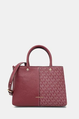 Kabelka MICHAEL Michael Kors FLORA vínová barva, 30T5GFFS2B