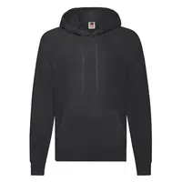 LCzarna bluza męska z kapturem Lightweight Hooded Sweat Fruit of the Loom