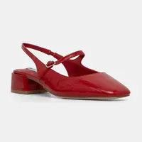 Lodičky Steve Madden Marjorie červená barva, na podpatku, s odkrytou patou, 11003298