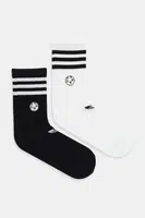 Ponožky adidas Originals Football CR 2-pack pánské, bílá barva, JW2985