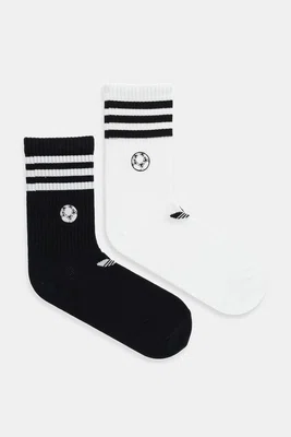 Ponožky adidas Originals Football CR 2-pack pánské, bílá barva, JW2985