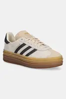 Semišové tenisky adidas Originals Gazelle Bold dámské, béžová barva, JS3892