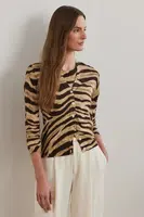 Kardigan Lauren Ralph Lauren dámský, béžová barva, 200971371
